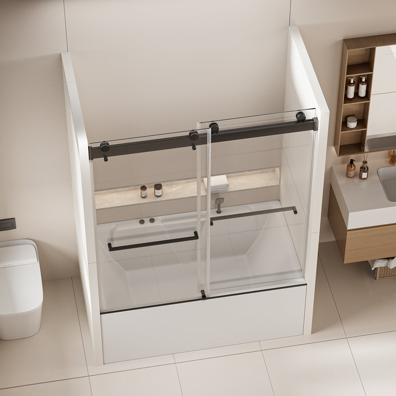LILI 56 -60-inch*62-inch Double Slide Closing Shower Door